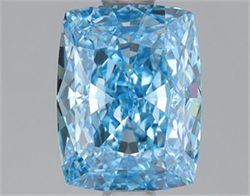 Picture of Lab Grown Diamond 1.54 Carats, CUSHION MODIFIED with  Cut, Fancy Vivid Blue Color, VVS2 Clarity and Certified by IGI