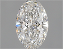 Natural Diamond 0.41 Carats, Oval with  Cut, F Color, VS2 Clarity and Certified by GIA