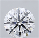 Lab Grown Diamond 3.59 Carats, Round with Excellent Cut, E Color, VVS2 Clarity and Certified by IGI