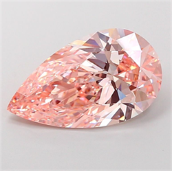 Picture of Lab Grown Diamond 5.05 Carats, Pear with  Cut, Fancy Vivid Pink Color, VVS2 Clarity and Certified by IGI