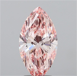 Picture of Lab Grown Diamond 2.07 Carats, Marquise with  Cut, Fancy Vivid Pink Color, VVS2 Clarity and Certified by IGI