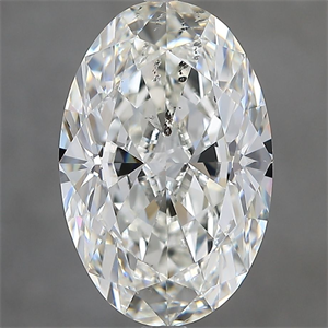 Picture of Natural Diamond 3.70 Carats, Oval with  Cut, I Color, SI2 Clarity and Certified by GIA