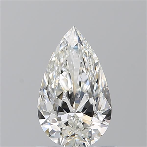 Picture of Natural Diamond 0.91 Carats, Pear with  Cut, H Color, VVS1 Clarity and Certified by GIA