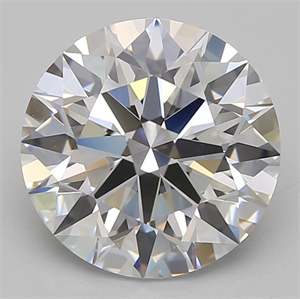 Picture of Lab Grown Diamond 3.57 Carats, Round with Excellent Cut, D Color, IF Clarity and Certified by GIA