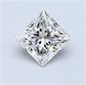 Natural Diamond 1.00 Carats, Princess with  Cut, F Color, VVS1 Clarity and Certified by GIA