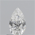 Natural Diamond 0.53 Carats, Pear with  Cut, E Color, VS1 Clarity and Certified by GIA