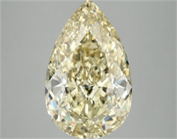 Picture of Lab Grown Diamond 6.61 Carats, Pear with  Cut, Fancy Intense Yellow Color, VS1 Clarity and Certified by IGI