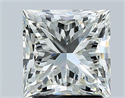 Natural Diamond 2.51 Carats, Princess with  Cut, I Color, VVS2 Clarity and Certified by IGI