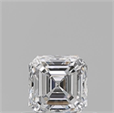 Diamante Natural 0.50 quilates, Asscher , Color D, claridad VS1 y certificado GIA