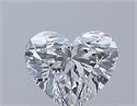 Natural Diamond 0.40 Carats, Heart with  Cut, F Color, IF Clarity and Certified by GIA