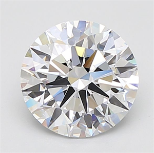 Picture of Lab Grown Diamond 3.50 Carats, Round with Ideal Cut, E Color, IF Clarity and Certified by IGI