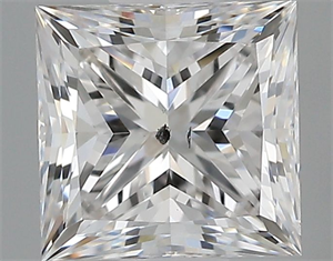 Picture of Natural Diamond 0.60 Carats, Princess with  Cut, E Color, SI2 Clarity and Certified by GIA
