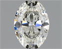 Natural Diamond 0.51 Carats, Oval with  Cut, H Color, VVS1 Clarity and Certified by GIA