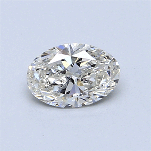 0.52 Carats, Oval Diamond with  Cut, J Color, SI1 Clarity and Certified by GIA