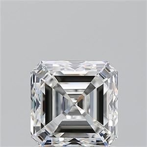 Foto Diamante Natural 1.50 quilates, Asscher , Color G, claridad VS1 y certificado GIA de