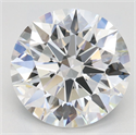 Lab Grown Diamond 3.09 Carats, Round with Ideal Cut, D Color, VVS1 Clarity and Certified by IGI