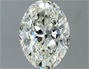 Natural Diamond 1.00 Carats, Oval with  Cut, J Color, VS1 Clarity and Certified by IGI