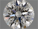 Natural Diamond 0.70 Carats, Round with Excellent Cut, H Color, VVS2 Clarity and Certified by GIA