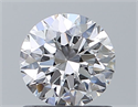 Natural Diamond 0.90 Carats, Round with Excellent Cut, D Color, SI1 Clarity and Certified by GIA