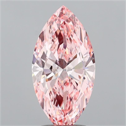 Picture of Lab Grown Diamond 2.05 Carats, Marquise with  Cut, Fancy Vivid Pink Color, VVS2 Clarity and Certified by IGI