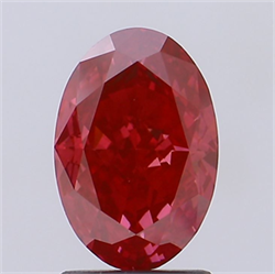 Picture of Lab Grown Diamond 2.23 Carats, Oval with  Cut, Fancy Vivid Pink Color, VVS2 Clarity and Certified by IGI