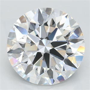 Picture of Lab Grown Diamond 4.03 Carats, Round with Excellent Cut, D Color, FL Clarity and Certified by GIA