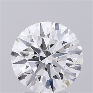 Picture of Lab Grown Diamond 2.77 Carats, Round with Excellent Cut, D Color, VS2 Clarity and Certified by GIA