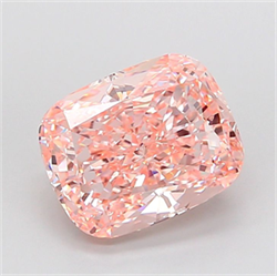 Picture of Lab Grown Diamond 4.56 Carats, CUSHION MODIFIED with  Cut, Fancy Intense Pink Color, VVS2 Clarity and Certified by IGI
