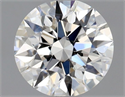 Natural Diamond 0.52 Carats, Round with Excellent Cut, F Color, VVS1 Clarity and Certified by GIA