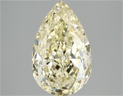 Picture of Lab Grown Diamond 3.04 Carats, Pear with  Cut, Fancy Intense Yellow Color, VS1 Clarity and Certified by IGI