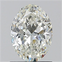 Natural Diamond 1.01 Carats, Oval with  Cut, H Color, VVS1 Clarity and Certified by GIA