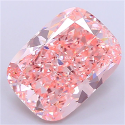 Picture of Lab Grown Diamond 7.70 Carats, CUSHION MODIFIED with  Cut, Fancy Intense Pink Color, VS1 Clarity and Certified by IGI
