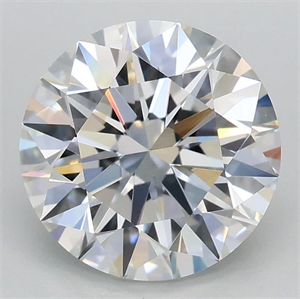 Picture of Lab Grown Diamond 2.06 Carats, Round with Ideal Cut, D Color, VVS2 Clarity and Certified by IGI