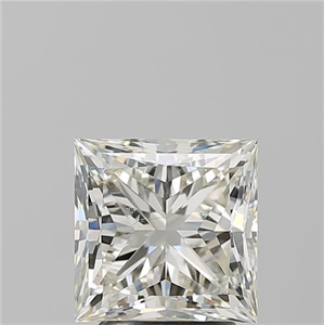 Picture of Natural Diamond 3.02 Carats, Princess with  Cut, K Color, SI2 Clarity and Certified by GIA