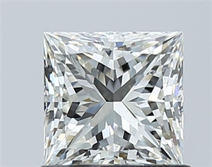 Picture of Natural Diamond 0.91 Carats, Princess with  Cut, H Color, VVS2 Clarity and Certified by GIA