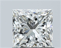 Natural Diamond 0.91 Carats, Princess with  Cut, H Color, VVS2 Clarity and Certified by GIA