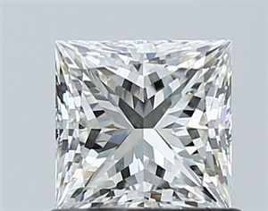 Picture of Natural Diamond 0.91 Carats, Princess with  Cut, H Color, VVS2 Clarity and Certified by GIA