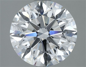 Picture of Natural Diamond 2.61 Carats, Round with Excellent Cut, D Color, VS2 Clarity and Certified by GIA