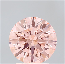 Picture of Lab Grown Diamond 2.03 Carats, Round with Ideal Cut, Fancy Vivid Pink Color, VVS2 Clarity and Certified by IGI
