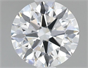 Lab Grown Diamond 1.05 Carats, Round with Ideal Cut, D Color, VVS2 Clarity and Certified by IGI