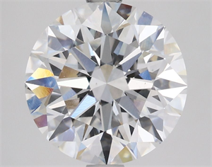 Picture of Lab Grown Diamond 2.82 Carats, Round with Ideal Cut, D Color, VS1 Clarity and Certified by IGI