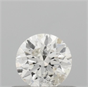 Natural Diamond 0.40 Carats, Round with Excellent Cut, H Color, I1 Clarity and Certified by IGI