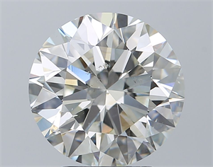 Picture of Natural Diamond 3.85 Carats, Round with Excellent Cut, J Color, SI1 Clarity and Certified by GIA