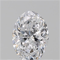 Natural Diamond 0.50 Carats, Oval with  Cut, D Color, SI1 Clarity and Certified by GIA