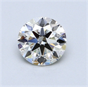 0.80 Carats, Round Diamond with Excellent Cut, K Color, SI1 Clarity and Certified by GIA