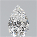 Natural Diamond 0.57 Carats, Pear with  Cut, E Color, VS1 Clarity and Certified by GIA