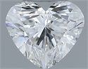 Natural Diamond 0.33 Carats, Heart with  Cut, F Color, VVS2 Clarity and Certified by GIA