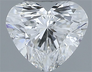Picture of Natural Diamond 0.33 Carats, Heart with  Cut, F Color, VVS2 Clarity and Certified by GIA