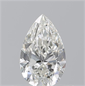 Natural Diamond 0.50 Carats, Pear with  Cut, H Color, VVS2 Clarity and Certified by GIA