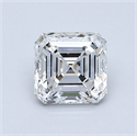 Natural Diamond 1.02 Carats, Asscher with  Cut, E Color, VVS1 Clarity and Certified by GIA